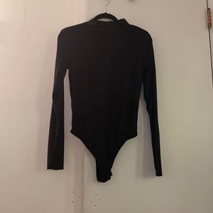 Black high neck body suit